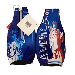 2-Statue of Liberty Wine Bottle Insulator Coolie Sleeves America‎ Patriotic
